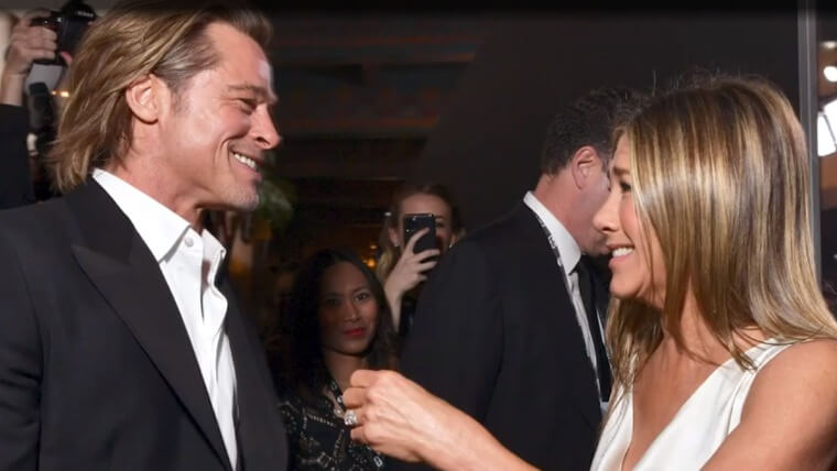 Brad Pitt And Jennifer Aniston Break The Internet With Their Two-Second Reunion