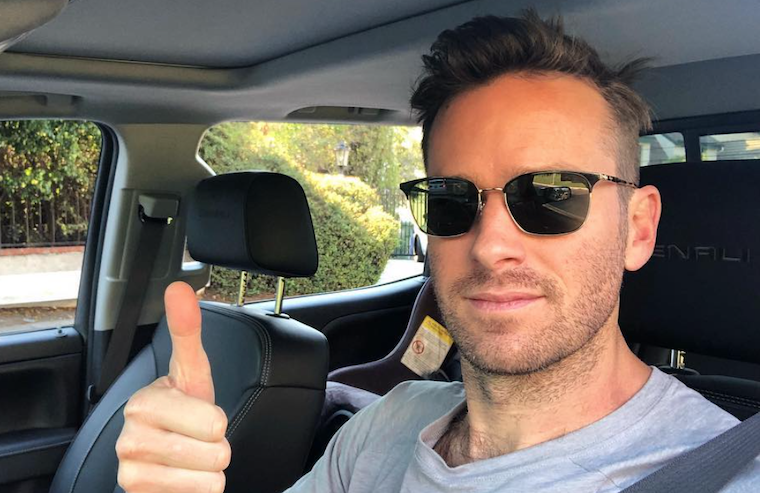 armie hammer thumbs up