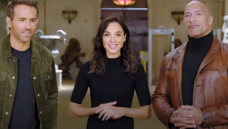 Dwayne 'The Rock' Johnson Shares Netflix Video Showcasing Films Coming In 2021 With Gal Gadot & Ryan Reynolds
