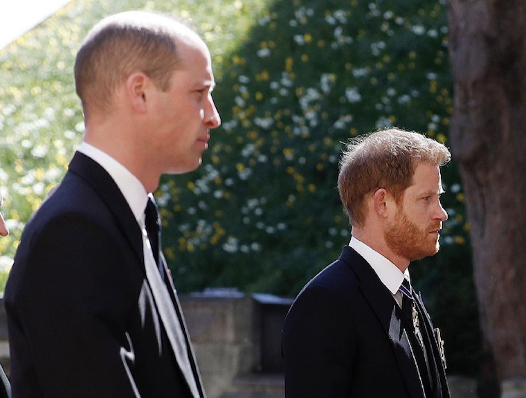 prince william prince harry prince philip funeral