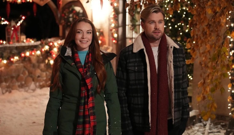 Lindsay Lohan IS BACK In New Netflix Christmas Film With 'Glee' Star Chord Overstreet
