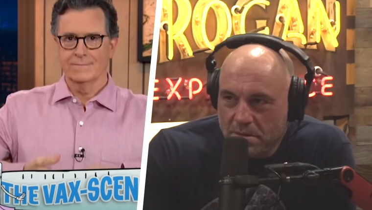 Joe Rogan Takes A Shot At Stephen Colbert For Stoking 'Mass Psychosis' With Vaccine Sketch