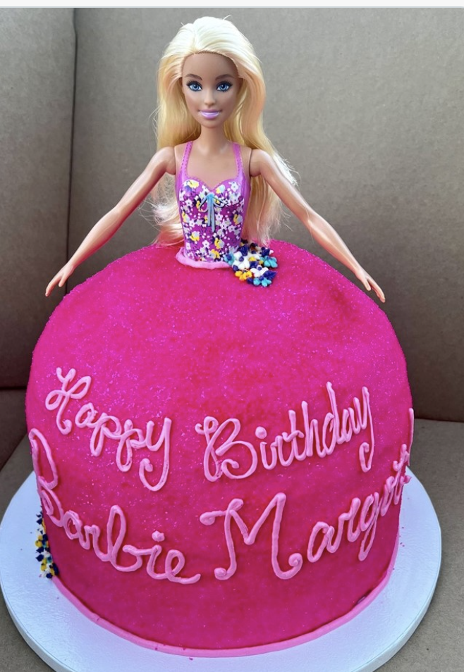 Margot Robbie Celebrates Her 32nd Birthday With A Barbie-Inspired Cake