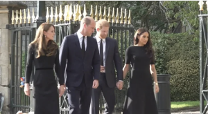 Fans Have Mixed Response To Harry and Meghan's PDA At Queen Elizabeth's Procession