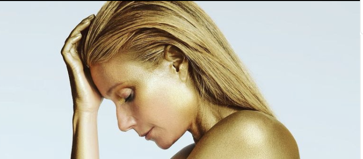 Gwyneth Paltrow Poses Nude With Gold Paint On Her 50th Birthday