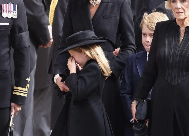 prince charlotte prince george queen elizabeth funeral