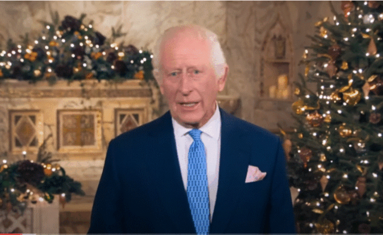 King Charles during Christmas speech