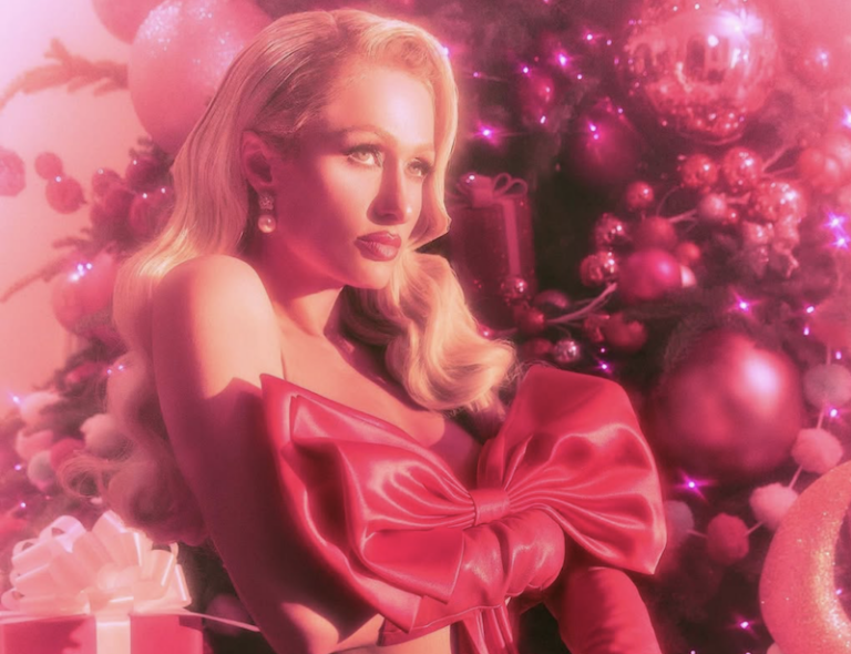 paris hilton bow christmas 2024