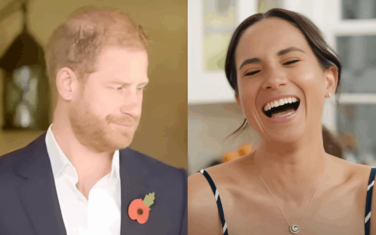prince harry scows at laughing meghan markle with love meghan season 2