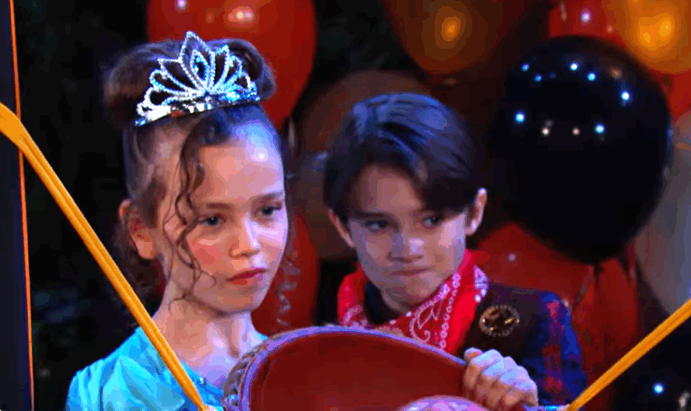 Rachel and Thomas launch pumpkin